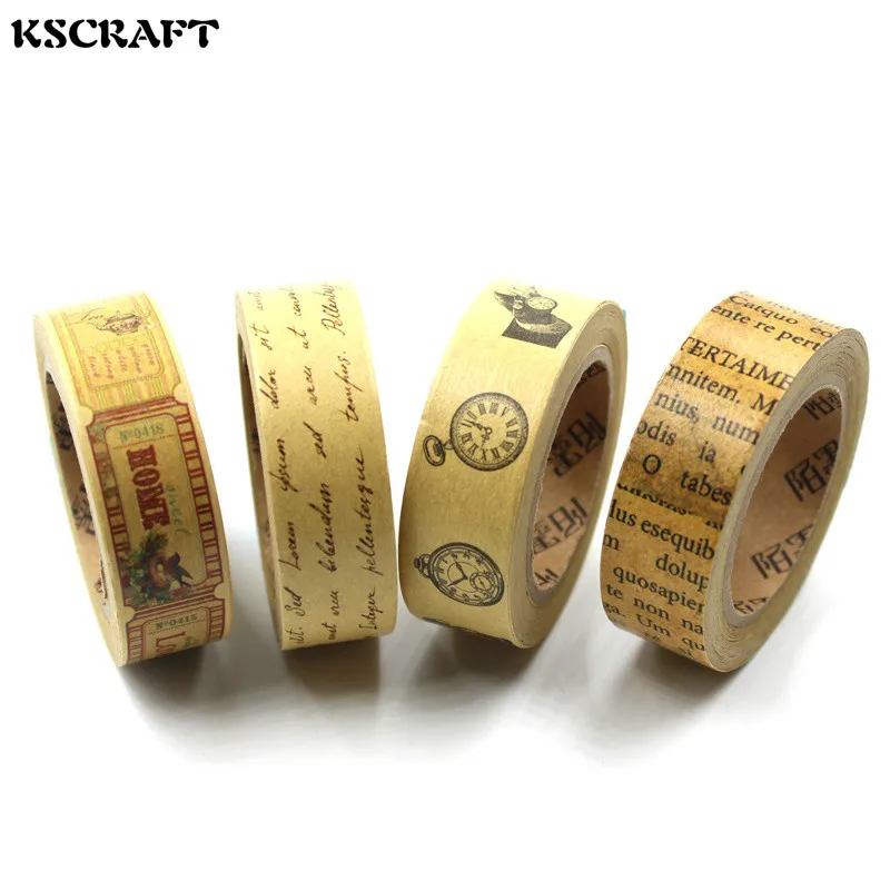 KSCRAFT 15mm*7m Adhesive Tape for Scrapbooking DIY Craft Sticky Deco Masking Japanese Paper Washi Tape Kraft Paper Retro
KSCRAFT 15mm*7m Adhesive Tape for Scrapbooking DIY Craft Sticky Deco Masking Japanese Paper Washi Tape Kraft Paper Retro