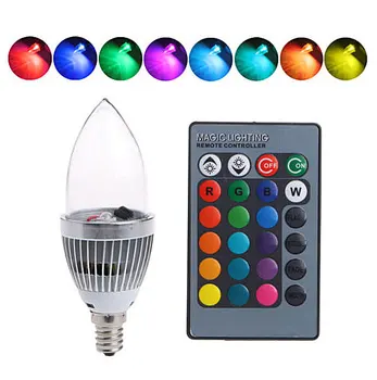 Smart E14/E12 3W RGB LED Light Bulb Color Changing Candle Light Lamp Bulb+Remote Control Home RGB Wireless Led Lamp Bulb Set
Smart E14/E12 3W RGB LED Light Bulb Color Changing Candle Light Lamp Bulb+Remote Control Home RGB Wireless Led Lamp Bulb Set