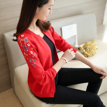 Korean Fashion Women Knit Top New Spring/Summer Outfit Shoulders Floret Knitting Cardigan Sweater Coat Embroidery Clothing
Korean Fashion Women Knit Top New Spring/Summer Outfit Shoulders Floret Knitting Cardigan Sweater Coat Embroidery Clothing