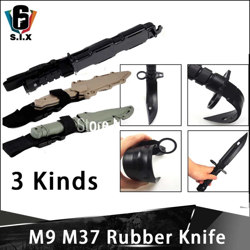 Survival Tactical Real Combat Fight Tactical Training M9 Rubber Bayonet With Plastic Holster M37 141 Knife Cosplay Toys
Survival Tactical Real Combat Fight Tactical Training M9 Rubber Bayonet With Plastic Holster M37 141 Knife Cosplay Toys