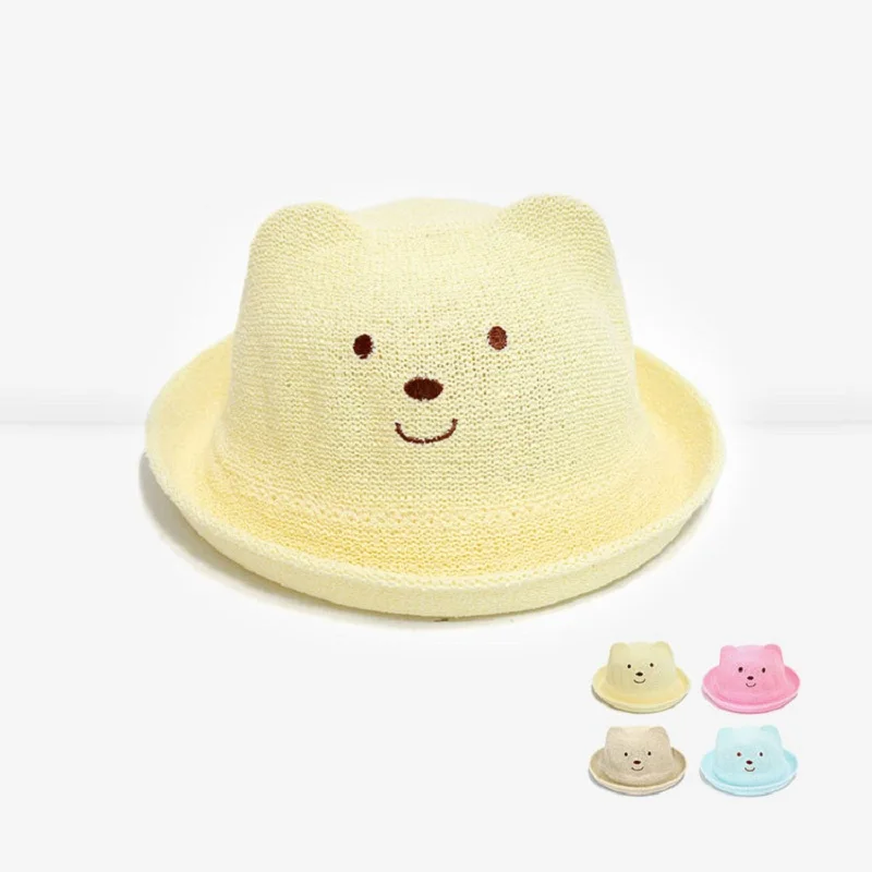 Baby Hats Fashion Bear Ears Straw cute Hats For Girls Bucket Hat Boys Cap Children Sun Summer Cap Kids Solid Beach Caps
Baby Hats Fashion Bear Ears Straw cute Hats For Girls Bucket Hat Boys Cap Children Sun Summer Cap Kids Solid Beach Caps
