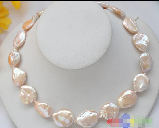 Wholesale FREE SHIPPING >>> HUGE 17" 22mm baroque coin pink freshwater cultured PEARL NECKLACE
Wholesale FREE SHIPPING >>> HUGE 17" 22mm baroque coin pink freshwater cultured PEARL NECKLACE
