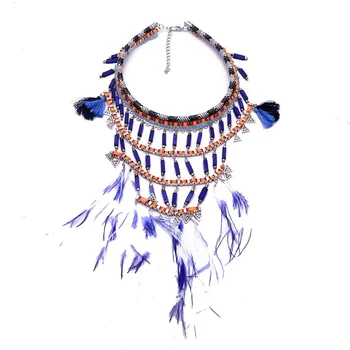 Bohemia New Latest Design Choker Feather Statement Necklaces & Pendants Women Leather Jewelry Multi-ethnic Fashion Necklace
Bohemia New Latest Design Choker Feather Statement Necklaces & Pendants Women Leather Jewelry Multi-ethnic Fashion Necklace