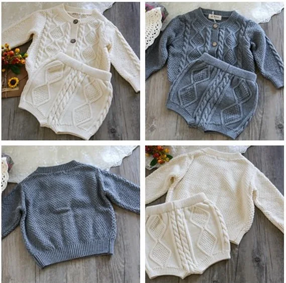 Owligbaby Wholesale New Autumn Cotton Knitting Wool Solid Coats + Shorts 2 Pcs Baby Sets (pick size color)
Owligbaby Wholesale New Autumn Cotton Knitting Wool Solid Coats + Shorts 2 Pcs Baby Sets (pick size color)