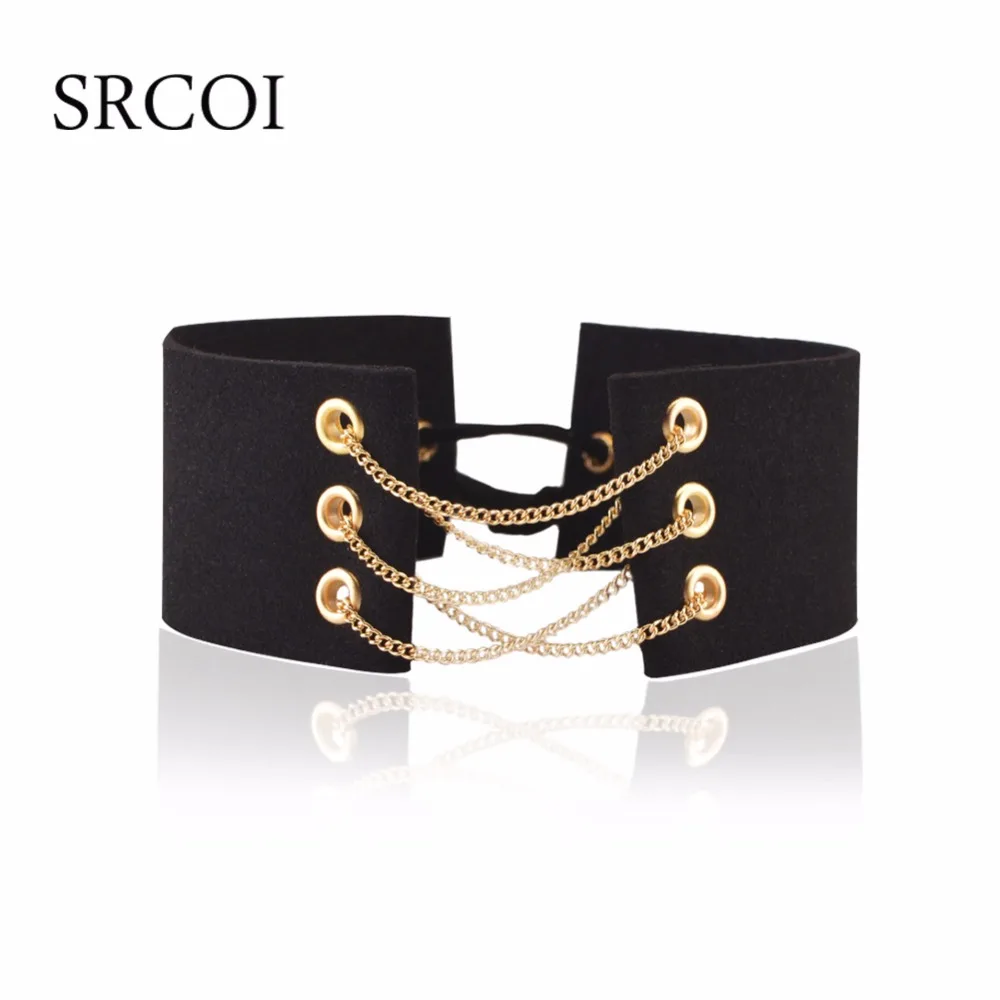 Topshop Sexy Women Syede Lace Up Choker Necklace Thick Black Velvet Corset Leather Choker Collares Wrap Clavicle Gothic Chokers
Topshop Sexy Women Syede Lace Up Choker Necklace Thick Black Velvet Corset Leather Choker Collares Wrap Clavicle Gothic Chokers