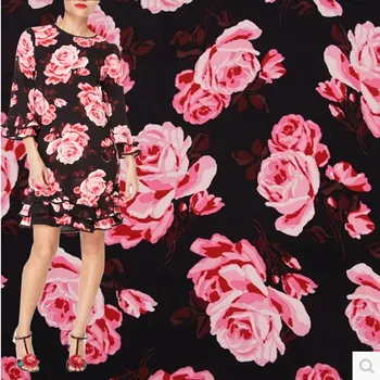 Nice Black Bottom Rose Flower Printed Cotton Fabric Japanese Fabric Cotton Quilting Patchwork Sewing Mterial DIY Dress Clothing
Nice Black Bottom Rose Flower Printed Cotton Fabric Japanese Fabric Cotton Quilting Patchwork Sewing Mterial DIY Dress Clothing