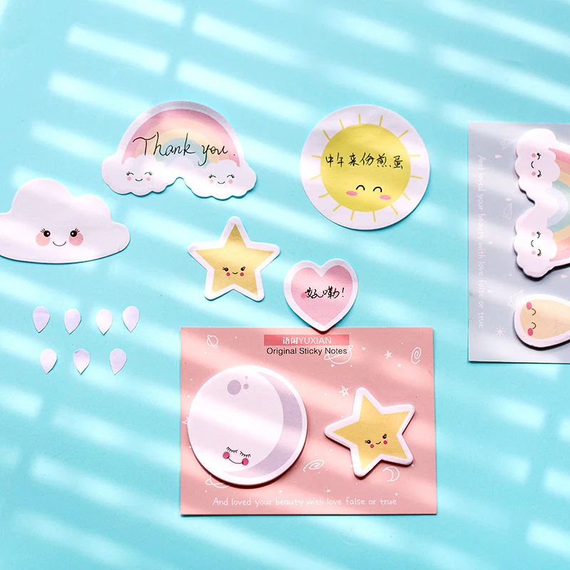 4pcs Sunny days color sticky note Cartoon Cat Dog Flower Rainbow Star memos Diary planner sticker Office School supplies F466
4pcs Sunny days color sticky note Cartoon Cat Dog Flower Rainbow Star memos Diary planner sticker Office School supplies F466