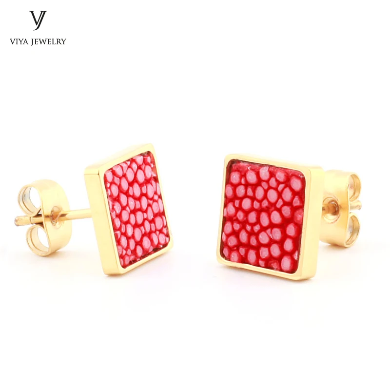 fashion colorful stingray ear stud for Girl (19)