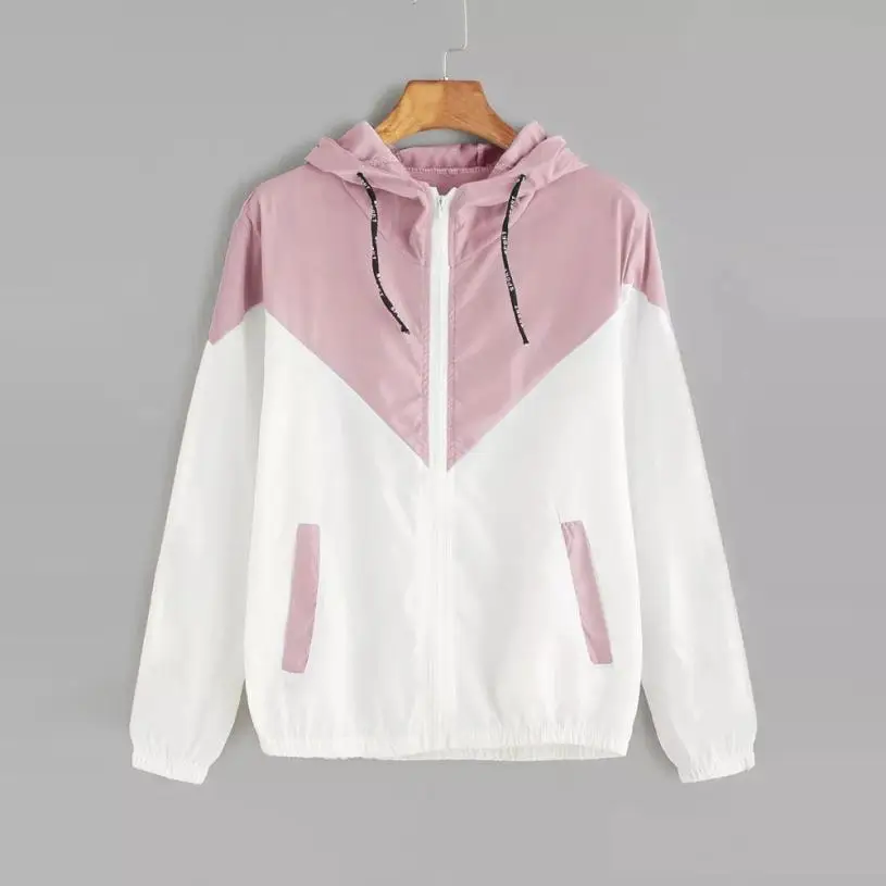 FeiTong Autumn Fashion Hooded Two Tone Windbreaker Jacket Zipper Pockets Casual Long Sleeves Feminino Coats Outwear
FeiTong Autumn Fashion Hooded Two Tone Windbreaker Jacket Zipper Pockets Casual Long Sleeves Feminino Coats Outwear
