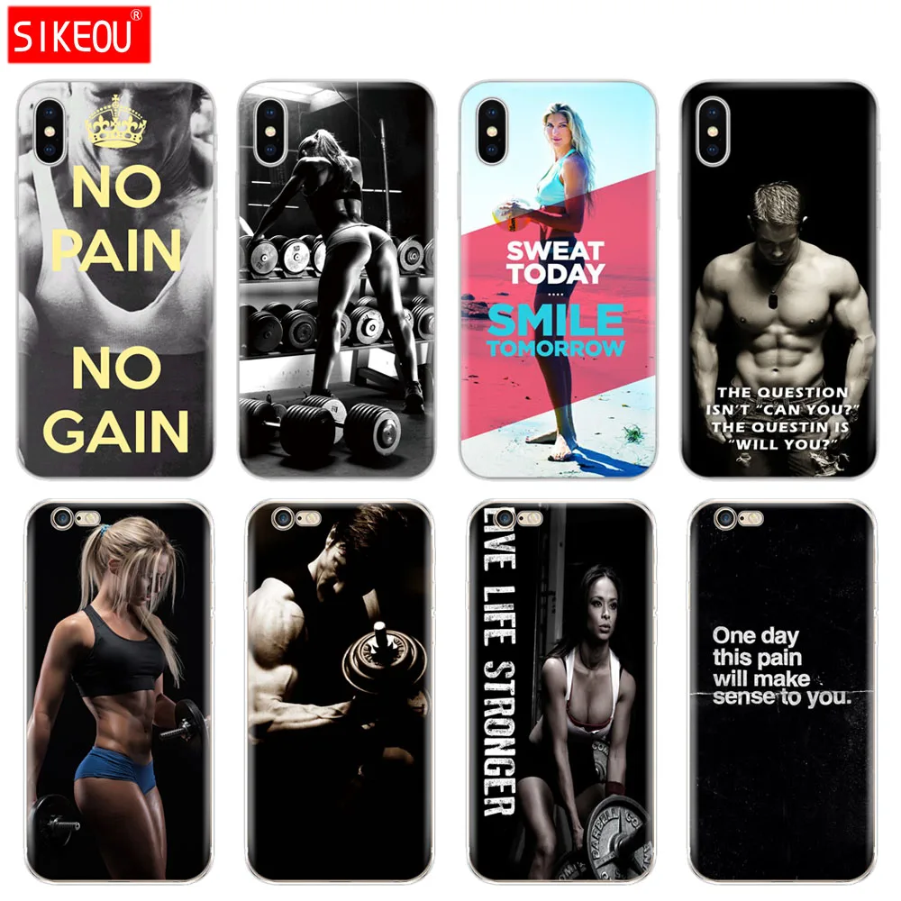 Silicone Cover Phone Case For Iphone 6 X 8 7 6s 5 5s SE Plus 10 XR XS Max Case fitness BodyBuilding motivation man girls
Silicone Cover Phone Case For Iphone 6 X 8 7 6s 5 5s SE Plus 10 XR XS Max Case fitness BodyBuilding motivation man girls