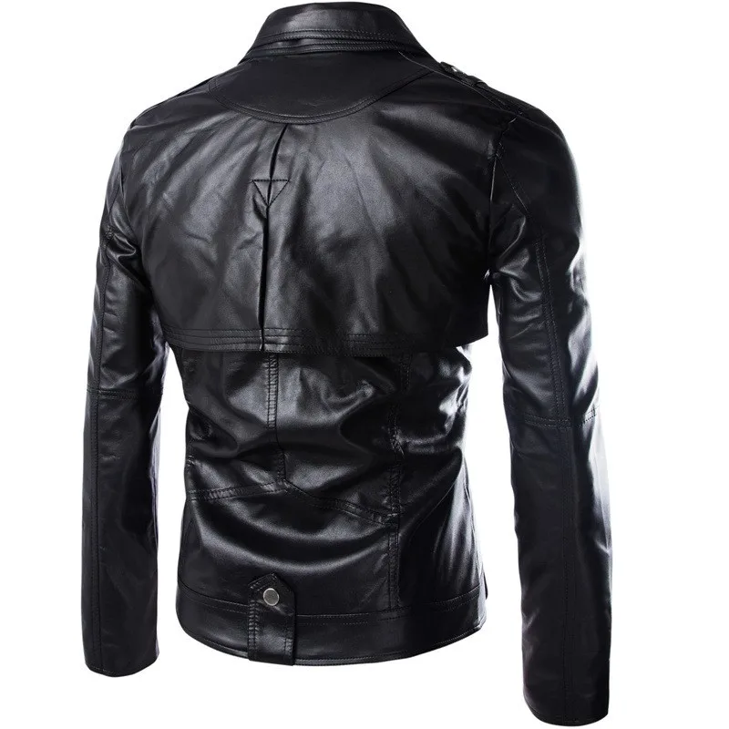 Jaquetas de couro da motocicleta nova moda masculina Jaquetas de couro da motocicleta nova moda masculina