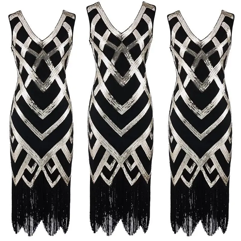 SexeMara 2018 New High Class Sliver Sequin Tassel Vintage Gatsby Flapper Dress Cockatil Prom Party Dress Dance Costume Vestidos
SexeMara 2018 New High Class Sliver Sequin Tassel Vintage Gatsby Flapper Dress Cockatil Prom Party Dress Dance Costume Vestidos