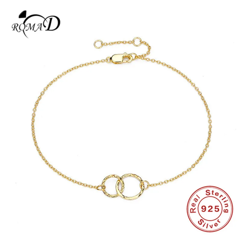 Romad 925 Sterling Silver Bracelets Simple Double Circle Friendship Bracelet Bangles For Women Two Colors Fine Jewelry Gifts
Romad 925 Sterling Silver Bracelets Simple Double Circle Friendship Bracelet Bangles For Women Two Colors Fine Jewelry Gifts