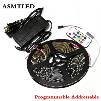 WS2811 Programmable Addressable Digital Strip Set With Controller+Power LED Pixel Strip 5050 RGB 30/60 leds/m 2811 IC 5m DC12V
WS2811 Programmable Addressable Digital Strip Set With Controller+Power LED Pixel Strip 5050 RGB 30/60 leds/m 2811 IC 5m DC12V