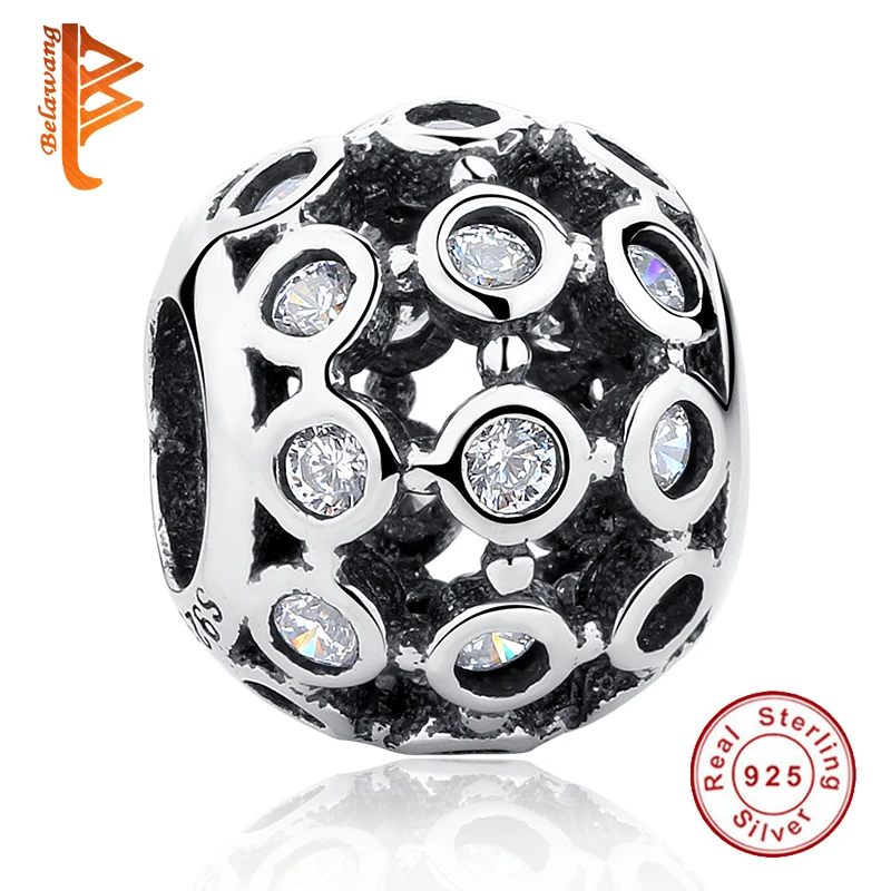 BELAWANG European bead 925 Sterling Silver Round Clear CZ Charm Fit Bracelet Necklace Original Charm Jewelry Accessories
BELAWANG European bead 925 Sterling Silver Round Clear CZ Charm Fit Bracelet Necklace Original Charm Jewelry Accessories