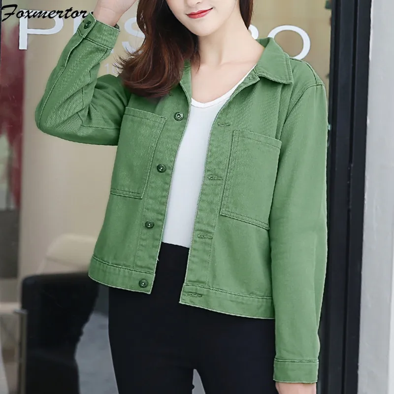 Foxmertor 2019 Autumn Women Casual Short Denim Jacket Coat Jeans Jackets Ladies Outerwear White Casual Streetwear Denim Coats
Foxmertor 2019 Autumn Women Casual Short Denim Jacket Coat Jeans Jackets Ladies Outerwear White Casual Streetwear Denim Coats