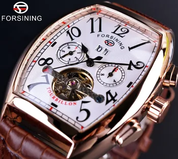 Forsining Square Mechanical Design Rose Gold Case White Dial Brown Leather Strap Mens Watches Top Brand Luxury Automatic Watch
Forsining Square Mechanical Design Rose Gold Case White Dial Brown Leather Strap Mens Watches Top Brand Luxury Automatic Watch