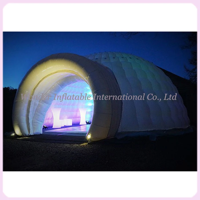 Outdoor giant waterproof oxford inflatable snow igloo tent with led lighting air dome shaped tent for events
Outdoor giant waterproof oxford inflatable snow igloo tent with led lighting air dome shaped tent for events