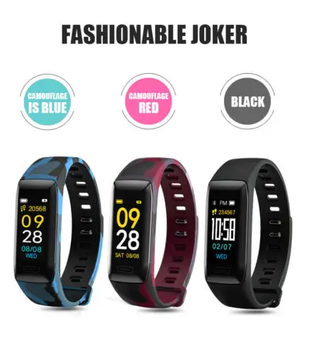 Bluetooth Smart Bracelet Wristband Watch Heart Rate Blood Pressure Monitor Motion Fitness Tracker OLED Screen 3B09 | Электроника