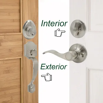 Probrico Door Levers with Single Cylinder Deadbolt Keyed Exterior Interior Door Grip Handleset Handle Door Hardware
Probrico Door Levers with Single Cylinder Deadbolt Keyed Exterior Interior Door Grip Handleset Handle Door Hardware