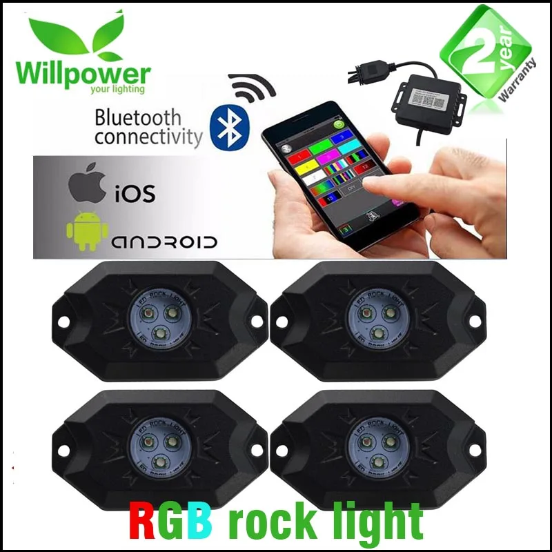 Color Changing 4 PODS 8 PODS Waterproof Bluetooth remote control RGB 9W Led Rock Light with Timing & Music Mode
Color Changing 4 PODS 8 PODS Waterproof Bluetooth remote control RGB 9W Led Rock Light with Timing & Music Mode
