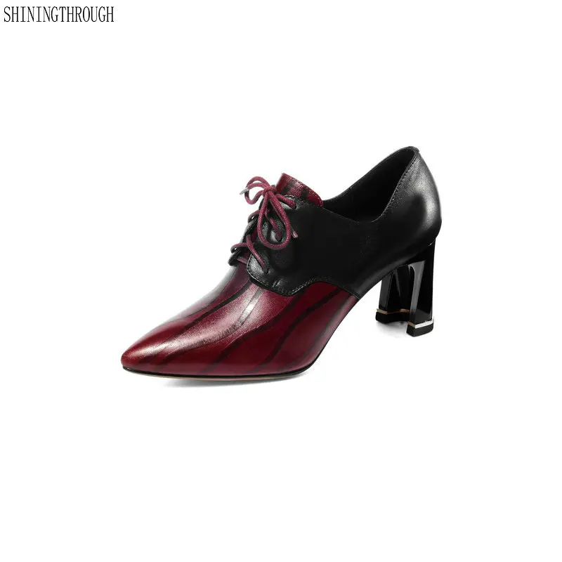 2019 Women Genuine Leather Pumps Shoes Fashion Female High Heel Shoes Black brown Dress poined Toe Shoes
2019 Women Genuine Leather Pumps Shoes Fashion Female High Heel Shoes Black brown Dress poined Toe Shoes