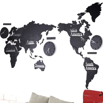 Aqumotic Large World Map Wall Clock about137cm DIY Acrylic Mute Clock Multifunction Combination Wooden Wall Sticker Black Green
Aqumotic Large World Map Wall Clock about137cm DIY Acrylic Mute Clock Multifunction Combination Wooden Wall Sticker Black Green