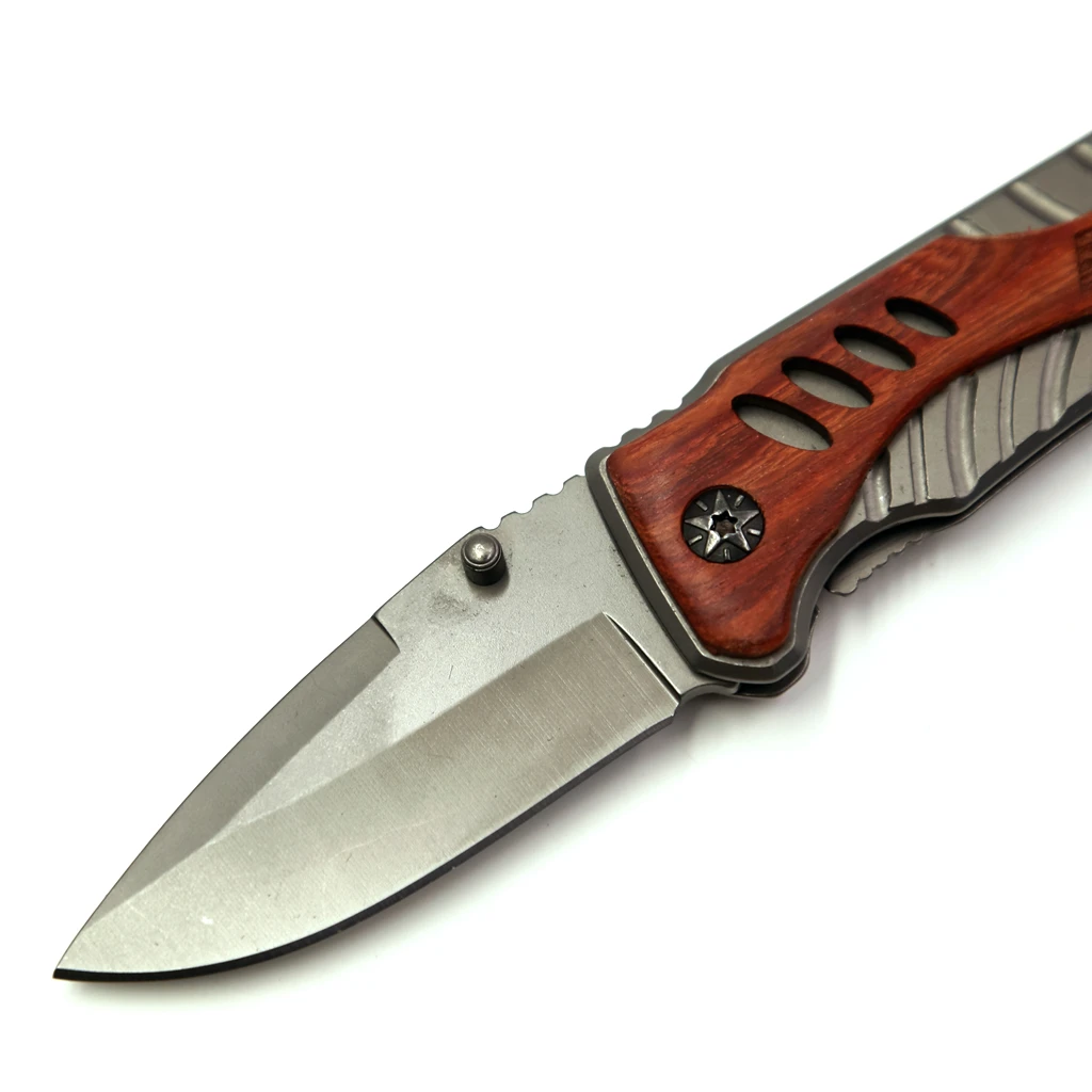 56-57HRC 5CR15MOV or Wood Handle Folding Knife Survival Camping Tool Hunting Pocket Knife Tactical Edc Outdoor Tool
56-57HRC 5CR15MOV or Wood Handle Folding Knife Survival Camping Tool Hunting Pocket Knife Tactical Edc Outdoor Tool