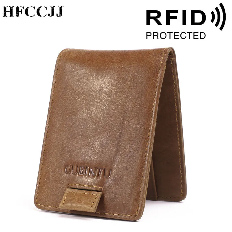 NEW Double Draw Genuine Leather Men Wallet RFID Blocking Wallet Men Fashion Purse Identity Protection Men's Wallets HC202
NEW Double Draw Genuine Leather Men Wallet RFID Blocking Wallet Men Fashion Purse Identity Protection Men's Wallets HC202