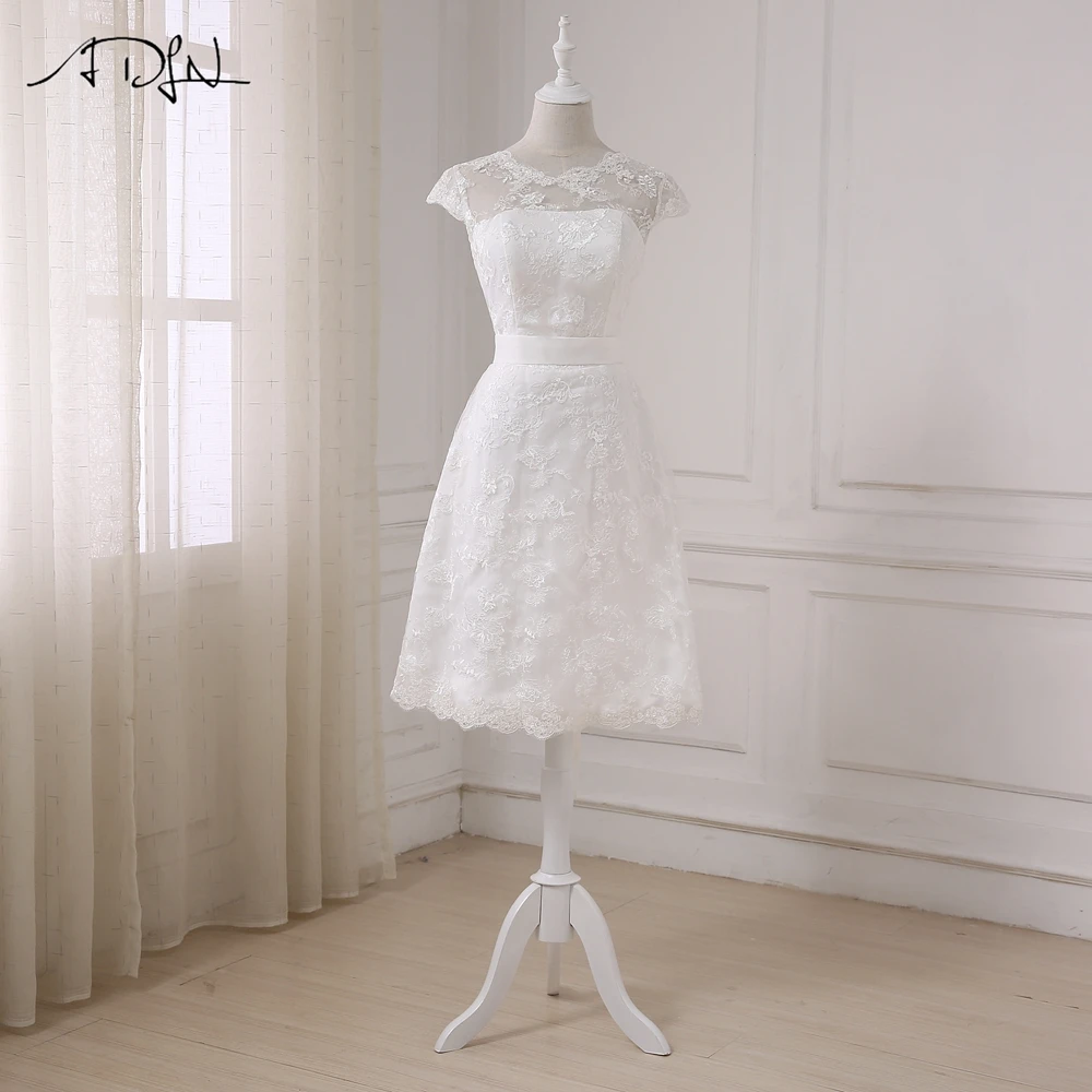 ADLN 2019 Cheap Short Wedding Dresses A-line Lace Little White Dress Bridal Gowns Sleeveless Scoop Neck Bow Robe De Mariage
ADLN 2019 Cheap Short Wedding Dresses A-line Lace Little White Dress Bridal Gowns Sleeveless Scoop Neck Bow Robe De Mariage