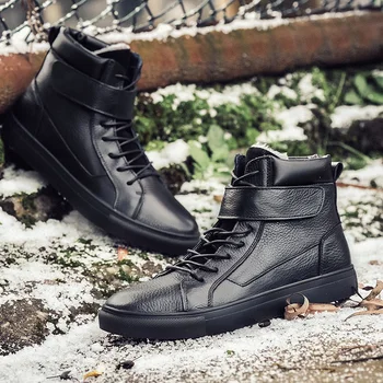 Genuine Leather Boots Men outdoor Waterproof Winter Boots with fur warm Lace Up Ankle Snow Boots Shoes Men big size 48 j3
Genuine Leather Boots Men outdoor Waterproof Winter Boots with fur warm Lace Up Ankle Snow Boots Shoes Men big size 48 j3