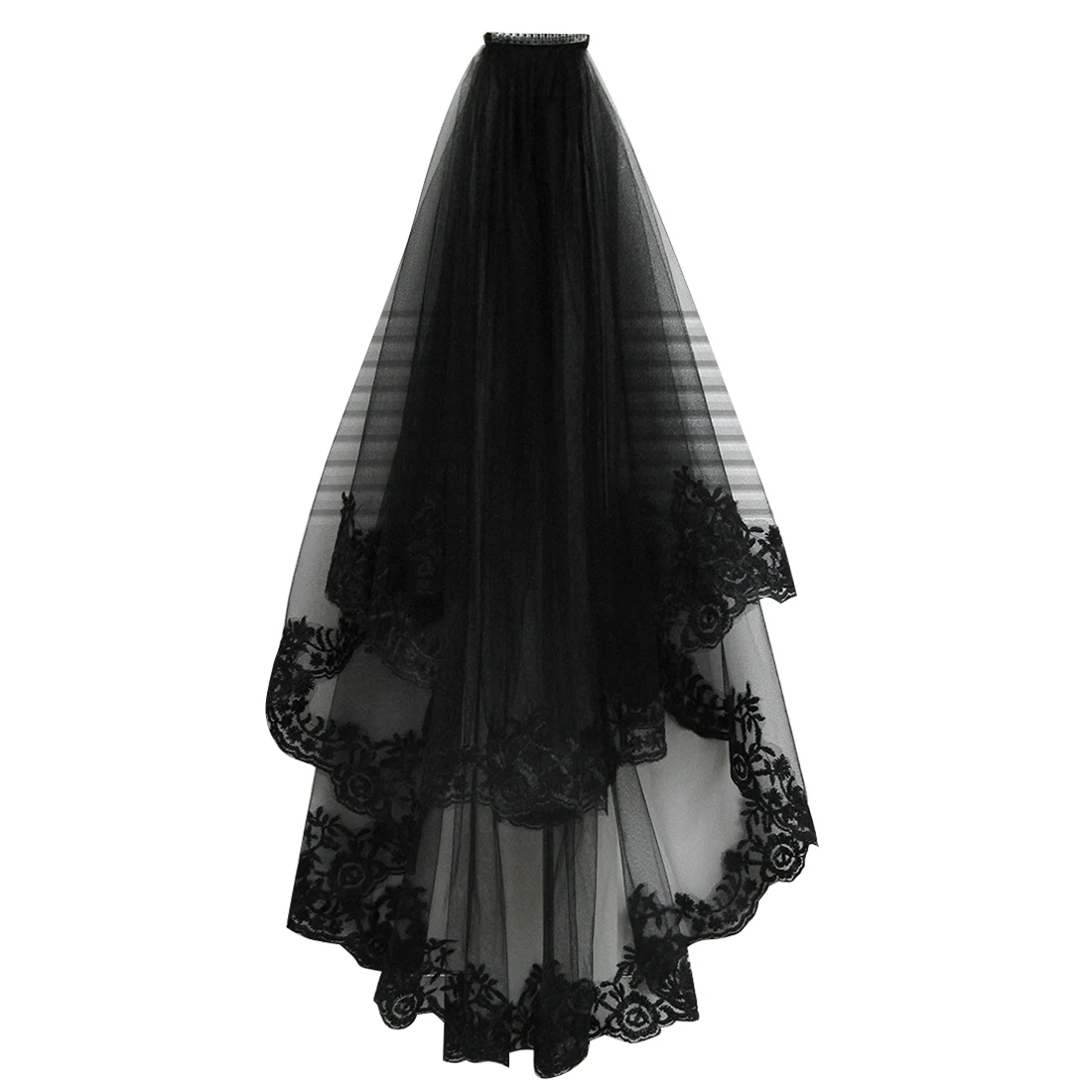 Halloween headdress girl Elegant Tulle Cosplay styling hair accessories black plus insert comb embroidered lace veil
Halloween headdress girl Elegant Tulle Cosplay styling hair accessories black plus insert comb embroidered lace veil