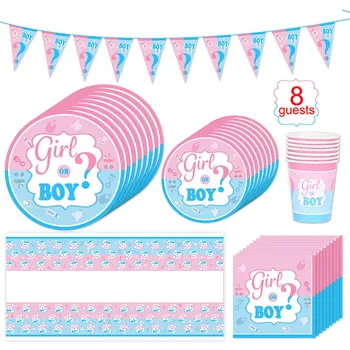 Cartoon Disposable Tableware Set Paper Plates/Cups/Napkins/ Balloon / Banner Gender Reveal Baby Shower Party Decoration Supplies
Cartoon Disposable Tableware Set Paper Plates/Cups/Napkins/ Balloon / Banner Gender Reveal Baby Shower Party Decoration Supplies