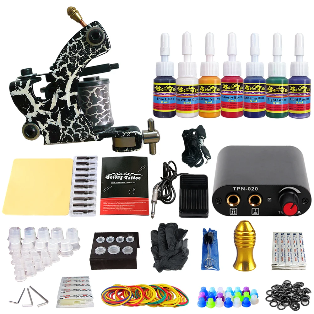 Stigma Tattoo Functional Complete Machine Kit Power Supply Clip Cord 7 color ink set TK105-76
Stigma Tattoo Functional Complete Machine Kit Power Supply Clip Cord 7 color ink set TK105-76