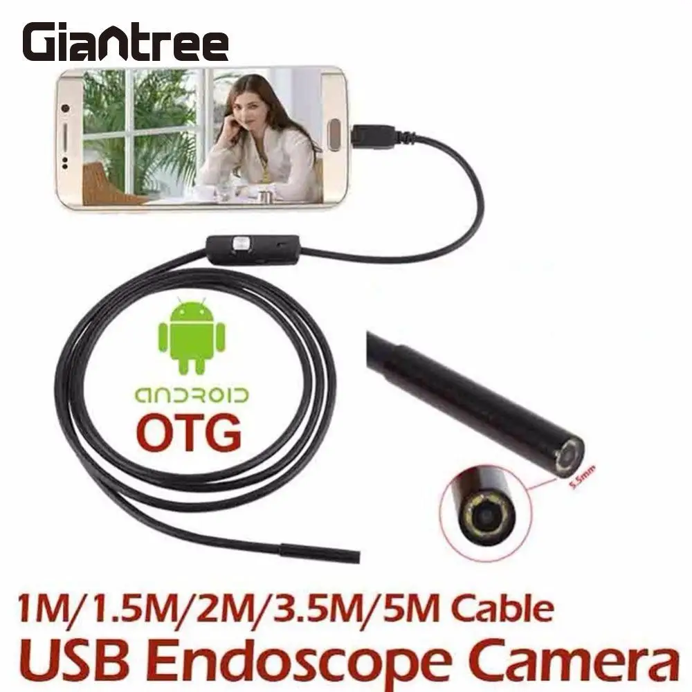 Giantree 5M 7MM Wifi Endoscope Camera IP67 HD for Android Endoscope Inspection USB Borescope Camera LED Tube Video Camera OTG
Giantree 5M 7MM Wifi Endoscope Camera IP67 HD for Android Endoscope Inspection USB Borescope Camera LED Tube Video Camera OTG