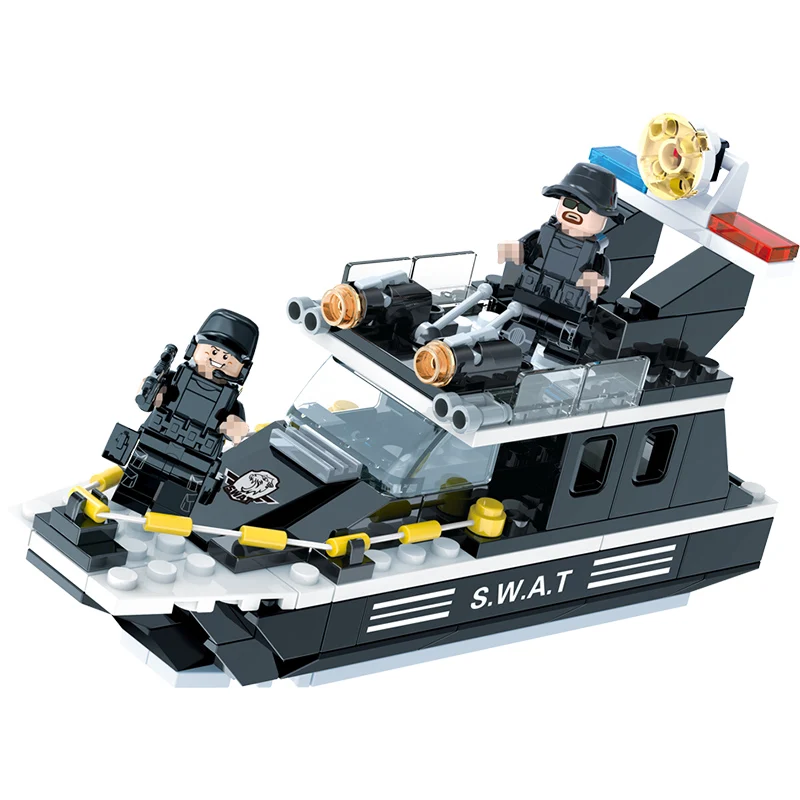 DIY Building Blocks Patrol Boat Compatible Legoinglys SWAT Team Military Navy Police Gift Educational Toys For Children Sets
DIY Building Blocks Patrol Boat Compatible Legoinglys SWAT Team Military Navy Police Gift Educational Toys For Children Sets
