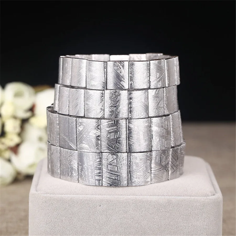 100% Natural Gibeon Meteorite Moldavite Rectangle Bracelet Bangle Bangle Stretch Crystal Beads 925 Silver Only One AAAAA
100% Natural Gibeon Meteorite Moldavite Rectangle Bracelet Bangle Bangle Stretch Crystal Beads 925 Silver Only One AAAAA