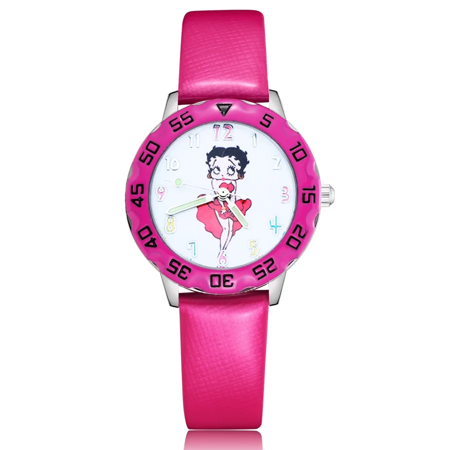 Fashion Cartoon Cute Betty style Children's Watches Kids Student Girls Boys Quartz leather Wrist Watch Clcok JM85
Fashion Cartoon Cute Betty style Children's Watches Kids Student Girls Boys Quartz leather Wrist Watch Clcok JM85