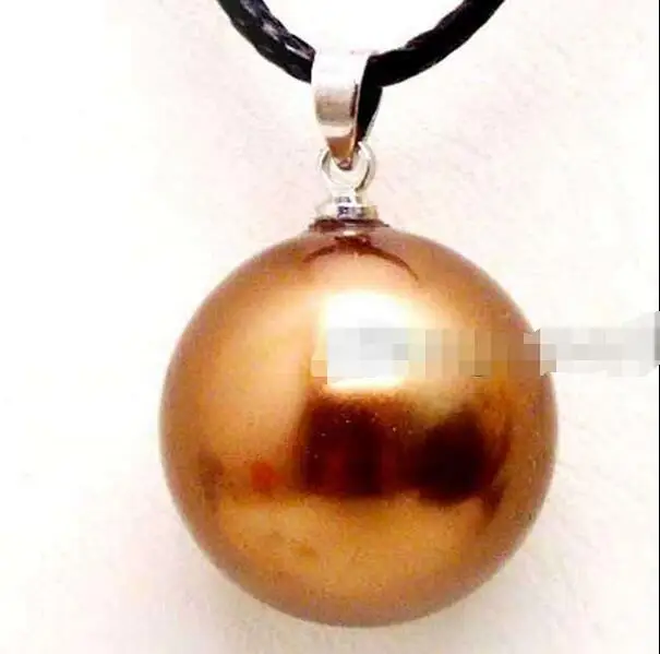 Free Shipping >> SALE 18mm Big Round brown Sea Shell Pearl pendant cord 17 to 18" necklace-ne5932
Free Shipping >> SALE 18mm Big Round brown Sea Shell Pearl pendant cord 17 to 18" necklace-ne5932
