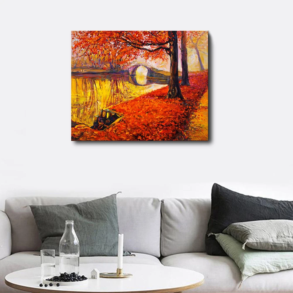 Laeacco Autumn Forest Bridge Wall Artwork Outside Posters and Prints Living Room Nordic Painting in Canvas Home Decor No Frame
Laeacco Autumn Forest Bridge Wall Artwork Outside Posters and Prints Living Room Nordic Painting in Canvas Home Decor No Frame