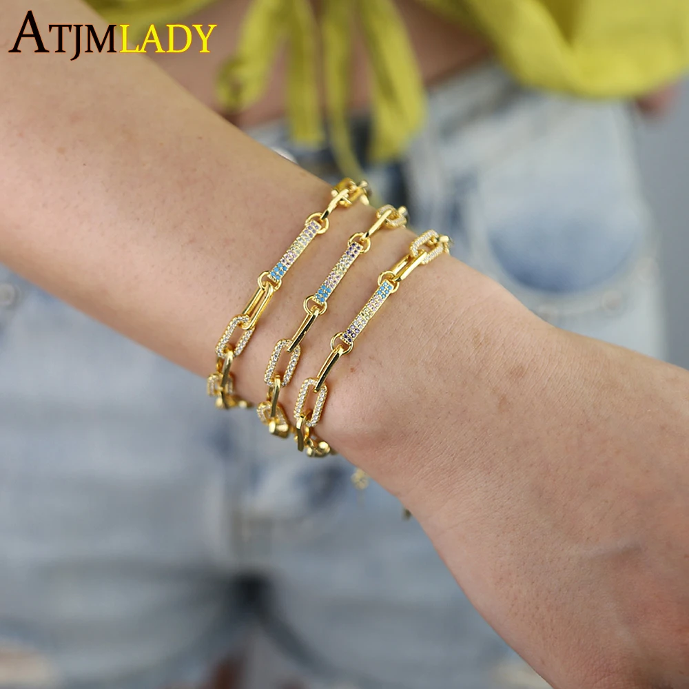 Rock Hip hop Bling white clear cubic zirconia CZ charm bracelet 15+4cm iced out Miami Cuban link chain women hiphop jewelry
Rock Hip hop Bling white clear cubic zirconia CZ charm bracelet 15+4cm iced out Miami Cuban link chain women hiphop jewelry