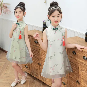 China Vintage Kids Princess Qipao Top Wedding Dress For Baby Girls Hot Sleeveless Embroidered Girls Cheongsam Dress for Sale
China Vintage Kids Princess Qipao Top Wedding Dress For Baby Girls Hot Sleeveless Embroidered Girls Cheongsam Dress for Sale