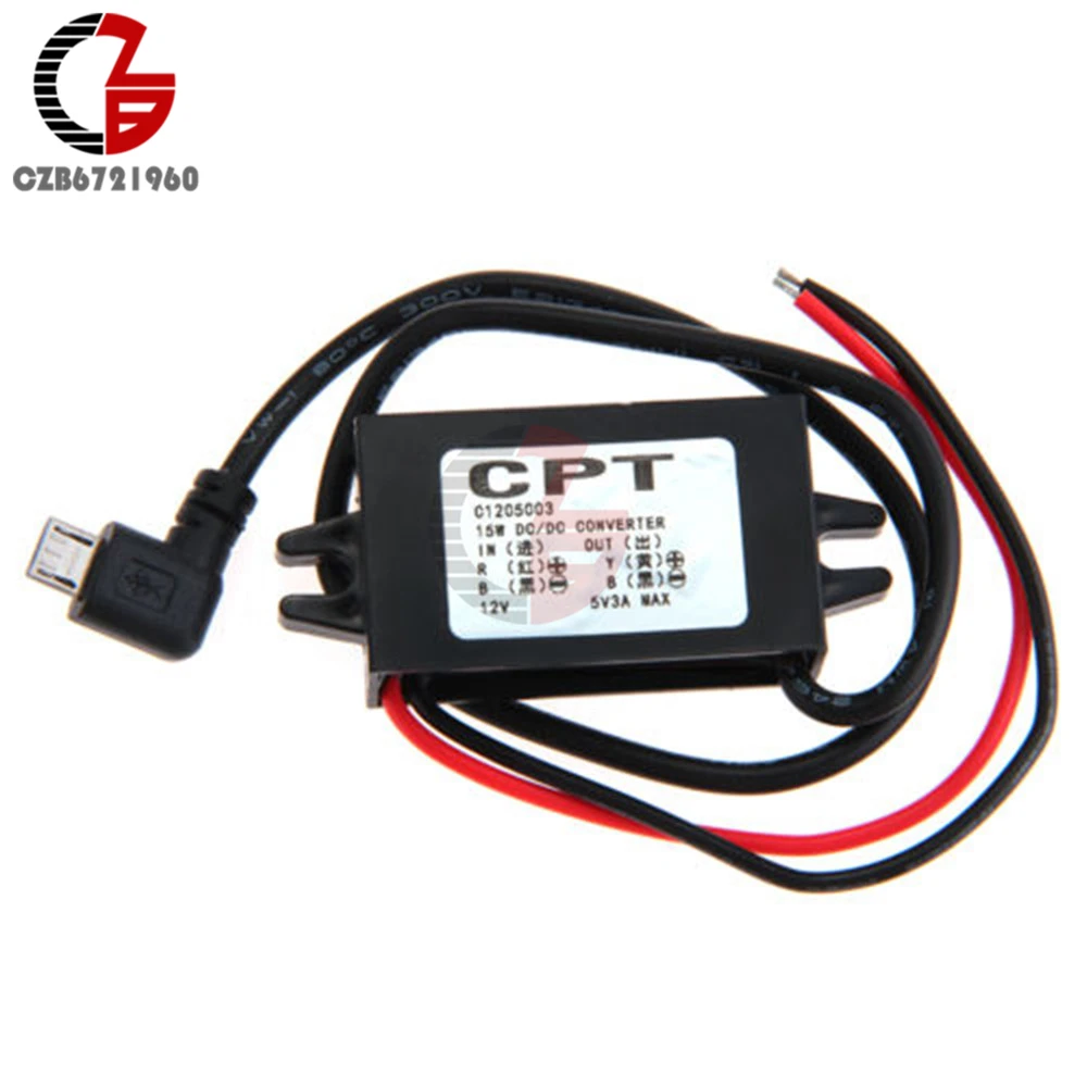 Right Angle DC-DC 12V to 5V 3A Step Down Power Converter Adapter Micro USB Waterproof Over Current Heat Short Circuit Protection
Right Angle DC-DC 12V to 5V 3A Step Down Power Converter Adapter Micro USB Waterproof Over Current Heat Short Circuit Protection