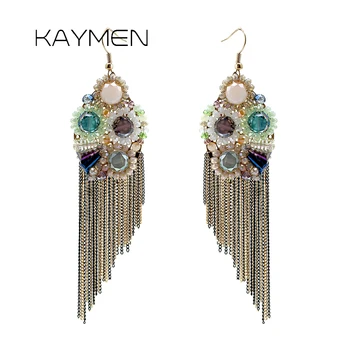 New Women Bohemia Crystal Tassels Hook Earrings Luxury Knitting Fashion Statement Beads Drop Dangle Earrings Girls Bijoux 3300
New Women Bohemia Crystal Tassels Hook Earrings Luxury Knitting Fashion Statement Beads Drop Dangle Earrings Girls Bijoux 3300