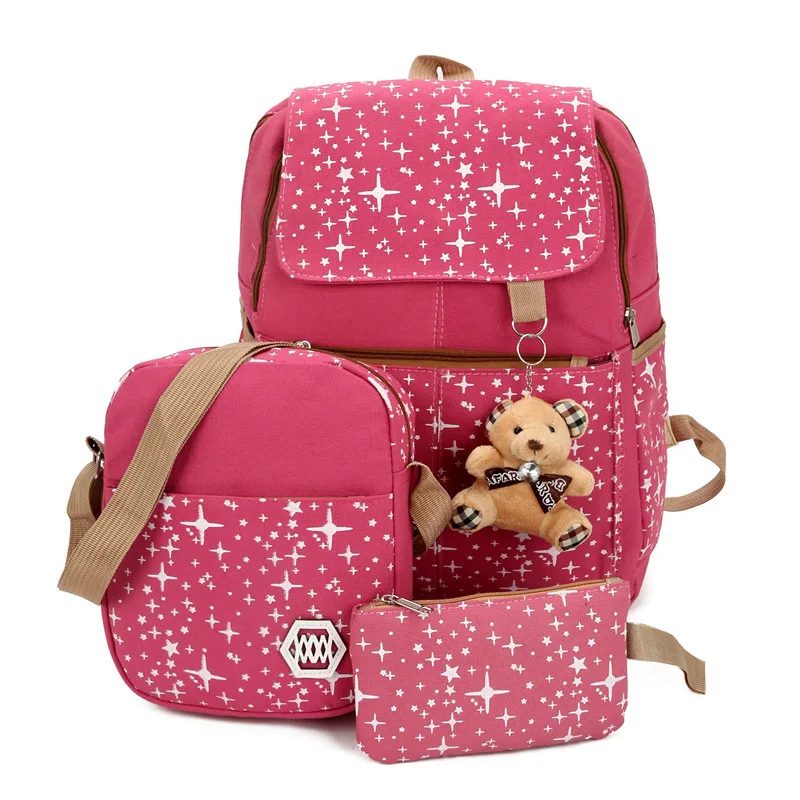 WESHEU 3PCS backpack for children canvas school bags for grils medium student kids bags grils handbags
WESHEU 3PCS backpack for children canvas school bags for grils medium student kids bags grils handbags