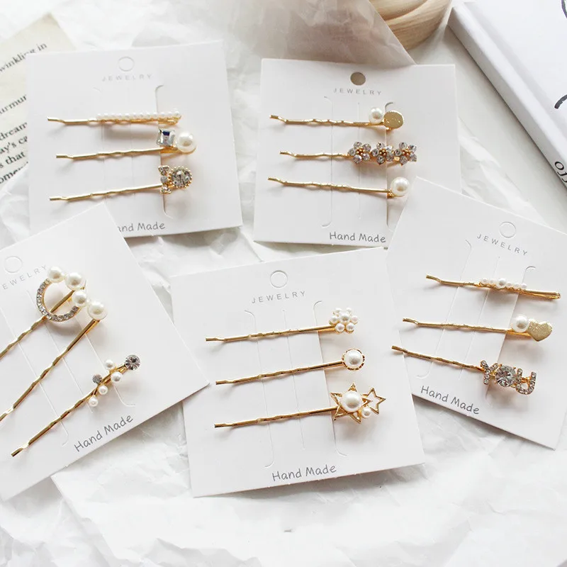 3PCS Korea Chic Metal Imitiation Pearl Hair Clips Hairpins for Women Crystal Rhinestones Flower Heart Shape Hairgrip Hair Access
3PCS Korea Chic Metal Imitiation Pearl Hair Clips Hairpins for Women Crystal Rhinestones Flower Heart Shape Hairgrip Hair Access