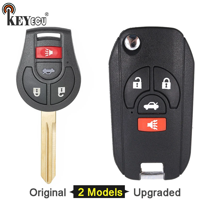 KEYECU for Nissan Maxima Altima Sentra Versa Replacement Original / Upgraded 4 Button Car Key Shell Case Fob with Uncut Blade
KEYECU for Nissan Maxima Altima Sentra Versa Replacement Original / Upgraded 4 Button Car Key Shell Case Fob with Uncut Blade