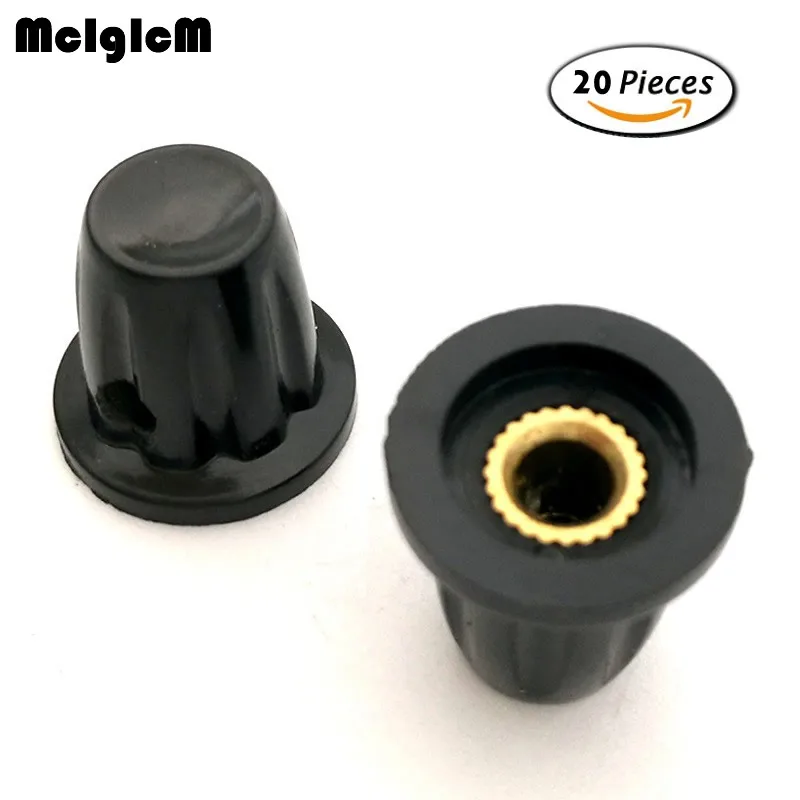 MCIGICM 20pcs Bakelite potentiometer knob hole: 4MM (for WH5 WXD3-13 K17-01 potentiometer)
MCIGICM 20pcs Bakelite potentiometer knob hole: 4MM (for WH5 WXD3-13 K17-01 potentiometer)