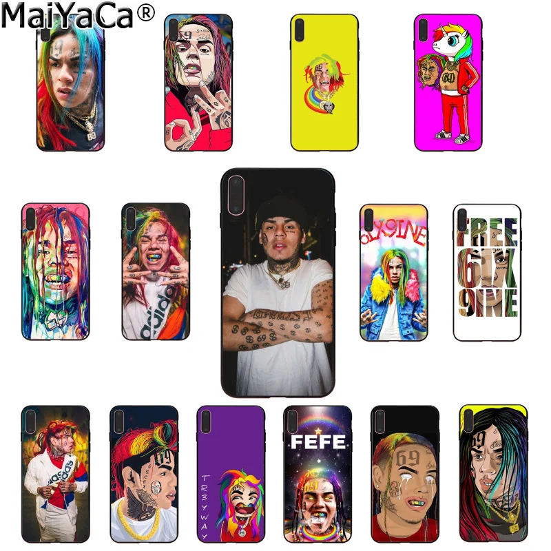 Чехол для телефона в стиле хип-хоп iPhone X XS MAX 6 6S 7 7plus 8 8Plus 5 5S XR 12 mini 12pro Max 69 6IX9INE |