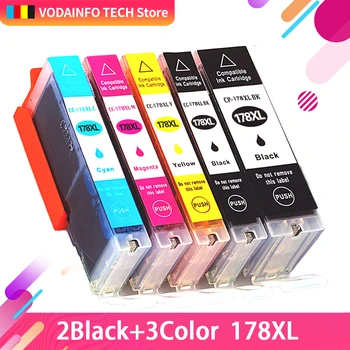 QSYRAINBOW 5x Ink Cartridges Replacement For HP 178 XL 178XL HP178 HP178XL Photosmart 5520 5522 5524 6510 6512 6515 652
QSYRAINBOW 5x Ink Cartridges Replacement For HP 178 XL 178XL HP178 HP178XL Photosmart 5520 5522 5524 6510 6512 6515 652